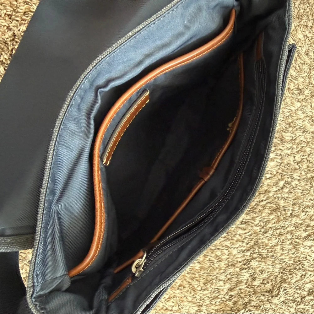 Fossil Davis NS City Messenger Crossbody Bag Navy